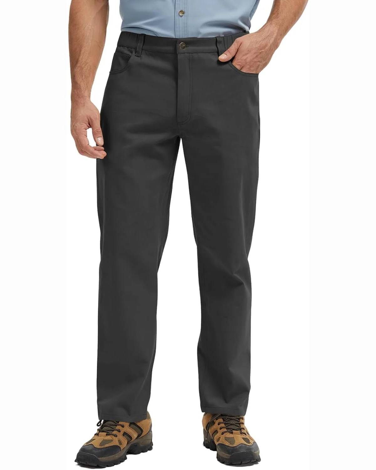 Canvas Work Pants in Dark Gray, KECOLS