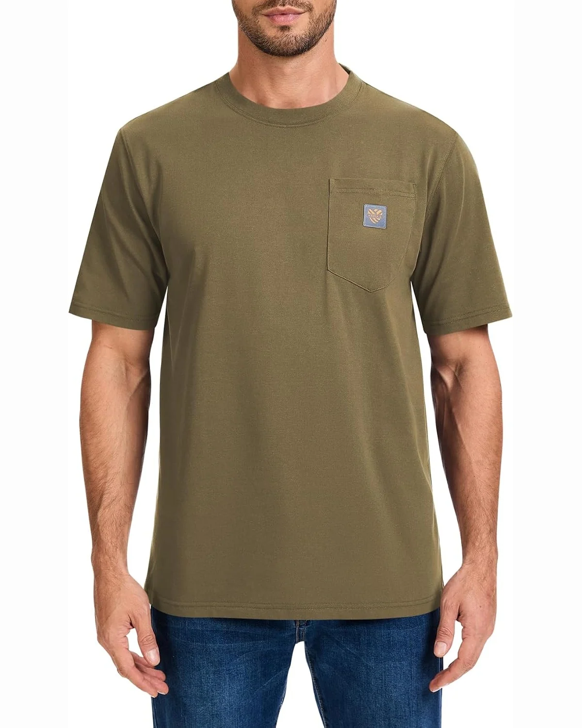 Heavyweight Pocket Tee in Light Coffee, KECOLS