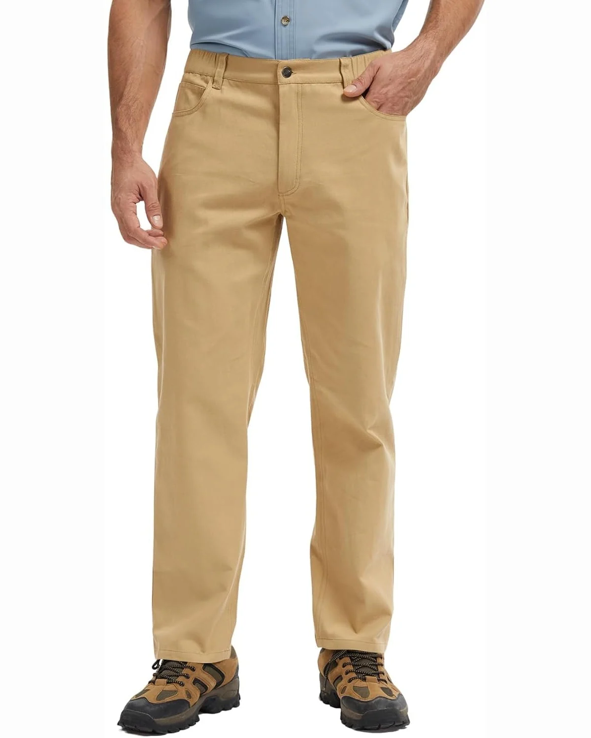 Canvas Work Pants in Khaki, KECOLS