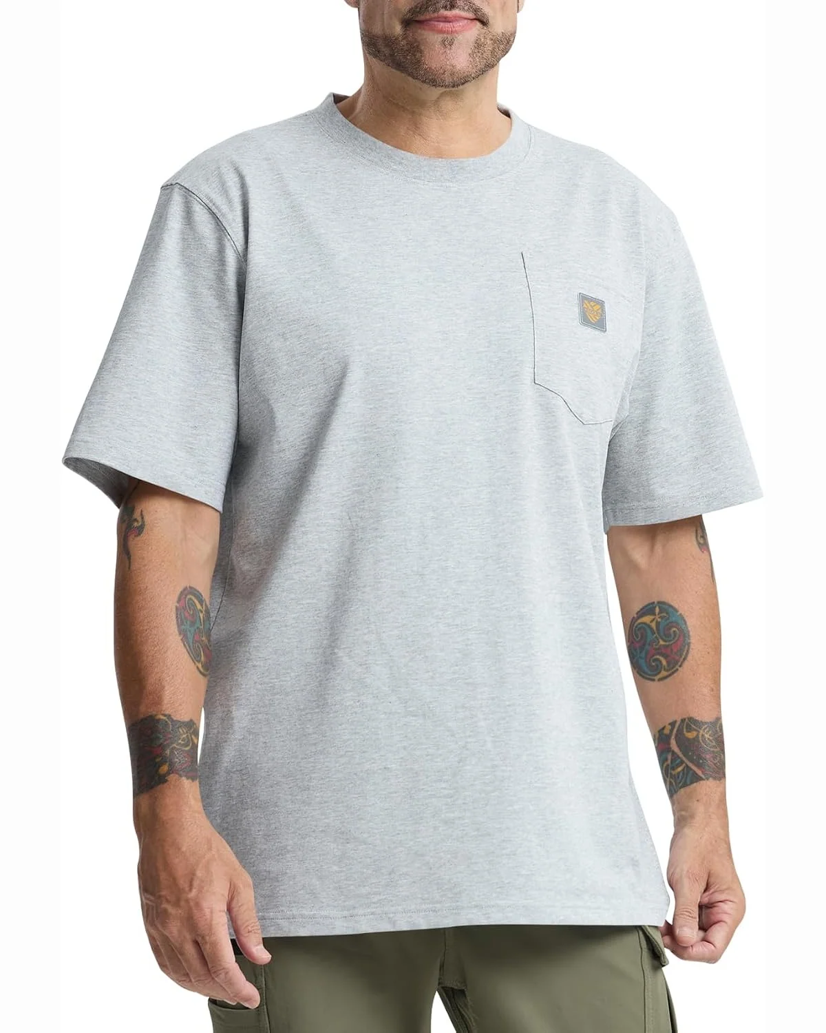 Heavyweight Pocket Tee in Charcoal, KECOLS
