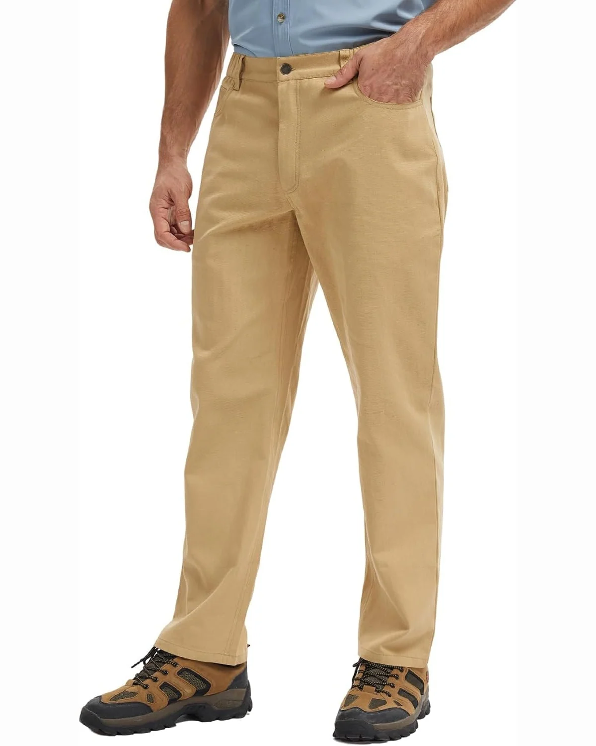 Canvas Work Pants in Khaki, KECOLS