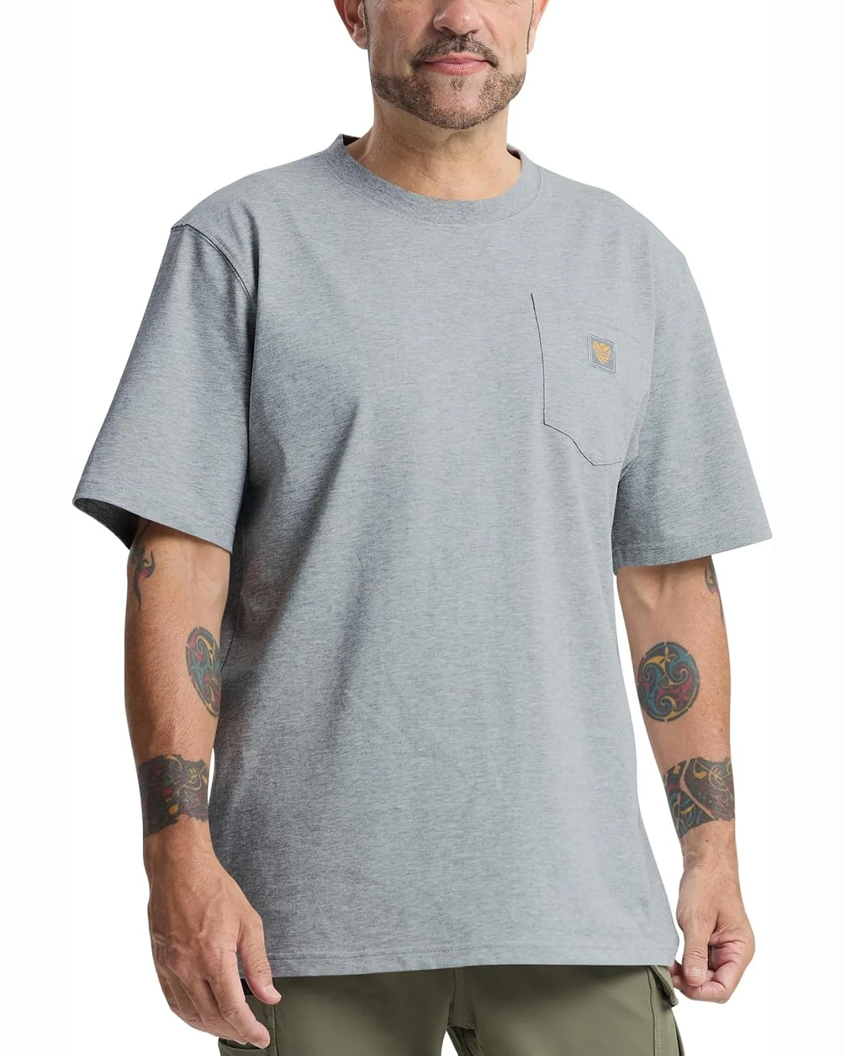 Heavyweight Pocket Tee in Dark Charcoal, KECOLS